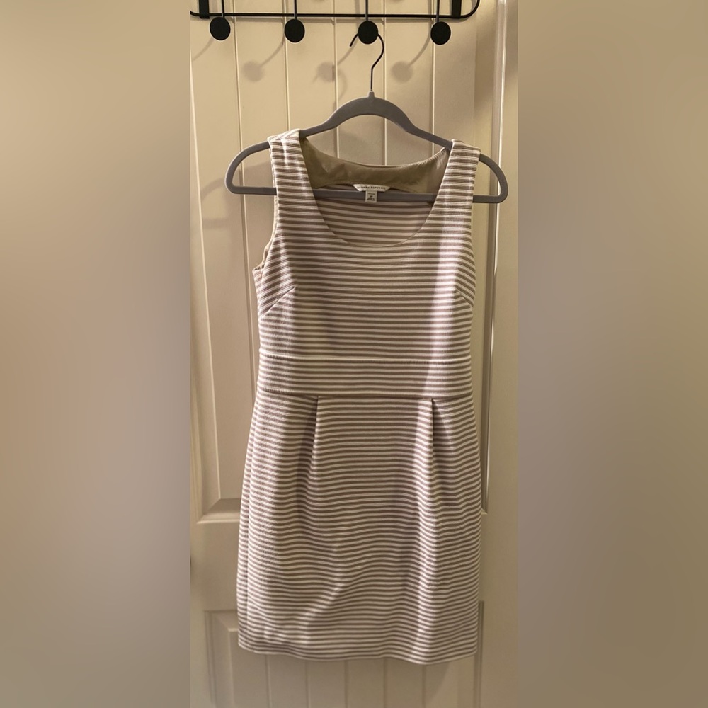 Tan & White Banana Republic Dress